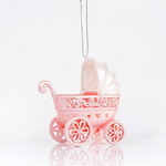 Καροτσι Ακρυλικο, Ροζ, με Glitter, 11x10cm
