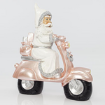 Αγιος Βασιλης Λευκος σε Μηχανακι Ροζ, 29x11,5x33cm