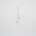 Ακρυλικη Νεραιδουλα, ματ Περλε Ροζ, με Ασημι Glitter, 6,9x14cm