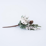 Πικακι με Φυλλα Κουκουναρα και Λευκα Διακοσμητικα, 25cm