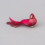 Πουλακι Κοκκινο, με Glitter και Πουπουλα, 15cm
