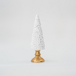Δεντρακι, Λευκο, Βελουδινο, με Χρυση Βαση, 32cm