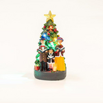 Χριστουγεννιατικο Δεντρο και Χορωδια, Μπαταριας, 6 Led, 9,5x9,5x17cm