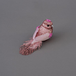 Πουλακι Ροζ, με Glitter και Πουπουλα, 15cm