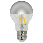 Λαμπα led Κοινη Crossed Filament 8w 900lm e27 2700k 220-240v Dimmable Αντεστραμενου Καθρεπτη Ασημι