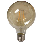Λαμπα led Γλομπος G125 Filament 8w ε27 2400k 220-240v Gold Glass Dimmable
