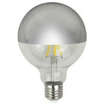 Λαμπα led Γλομπος g95 Crossed Filament 8w 900lm e27 3000k 220-240v Dimmable Αντεστραμενου Καθρεπτη Ασημι