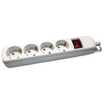 Πολυπριζο 4 Θεσεων me Διακοπτη Σκετο