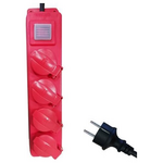 Πολυπριζο Στεγανο 4 Θεσεων Σουκο με Καλωδιο και Διακοπτη 3x1,5mm 1,5m με Προστασια Επαφων