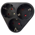 Ανταπτορας απο Σουκο σε 3 Σουκο Οβαλ με Προστασια Επαφων Μαυρο