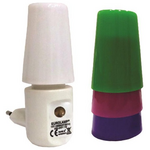 Φωτακι Νυκτος με Φωτοκυτταρο led 2700κ 4 Χρωματα 1w