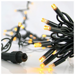 Σειρα, 100 led 5mm, 230v, Επεκταση εωσ 9, Προεκταση Παροχης 150cm, Πρασινο Καλωδιο, Καουτσουκ, Θερμα Λευκα Led, ανα 10cm, Ιρ65