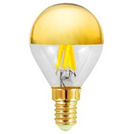 Λαμπα led Σφαιρικη Crossed Filament 6.5w 806lm e14 2700k 220-240v Dimmable Αντεστραμενου Καθρεπτη Gold