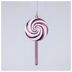 Πλαστικο Στολιδι, Γλειφιτζουρι, ροζ Λευκο, σετ 2τμχ, 19cm