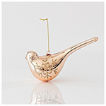 Γυαλινο Στολιδι, Πουλακι, Σαμπανι, σετ 4τμχ, 15,3x5,3x7,3cm