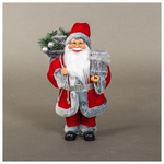 Αγιος Βασιλης Κοκκινος, με Γκρι Γουνακι, 40cm