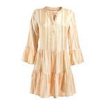 Ble Φορεμα/καφτανι σε Λευκο/χρυσο Χρωμα one Size (100%cotton)