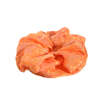 Ble Scrunchie σε Πορτοκαλι Χρωμα με Χρυσες Λεπτομερειες