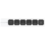 Πολυπριζο 4 Θεσεων και 2 usb (Type a & c) Σπαστο  με Καλωδιο και Διακοπτη 3x1,5mm 2m με Προστασια Επαφων