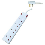 Πολυπριζο 4 Θεσεων uk με Καλωδιο 3m 3x1,25mm με Προστασια Επαφων