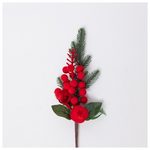 Πικακι με Βελουδινα Κοκκινα Berries, 25cm