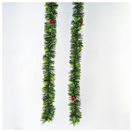 Τρεσα με Φυλλα και Berries 2m x 9cm, Φυσικο Πρασινο Χρωμα