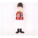 Μεταλλικος Αγγλος Στρατιωτης, με Γουνινο Καπελο και Τυμπανο, 77cm