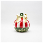 Μπισκοτιερα, Χριστουγεννιατικη  Μπαλα Candy με Χρυσο Φιογκο, Διακοσμητικη, 18.5x21.5cm