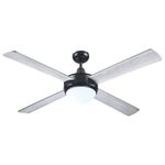Ανεμιστηρας Οροφης με led φωσ 18w 4000k , 4 Καφε Φτερωτες και Κοντρολ Φ132 70w