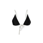 Μαγιό γυναικείο Mykonos Bikini Top - Black/Cream Dacron Μαύρο