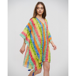 Ble Καφτανι Rainbow με Σχεδια one Size (100% Cotton)