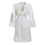 Ble Φορεμα/καφτανι Κοντο Λευκο one Size (100% Cotton)