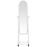 Καθρέπτης Τροχήλατος Lomna Pakoworld pp-Μεταλλικός με Ράφι σε Λευκή Απόχρωση 38.5x37.5x160εκ