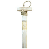 Διακοσμητικό Τοίχου Κουπί Boon Inart Μαόνι Ξύλο σε Λευκή-Φυσική Απόχρωση 20x3x120εκ