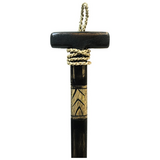 Διακοσμητικό Τοίχου Κουπί Boon Inart Μαόνι Ξύλο σε Μαύρη-Φυσική Απόχρωση 20x3x120εκ