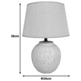 Επιτραπέζιο Φωτιστικό Lurata Inart ε27 Κεραμικό σε Μπεζ Απόχρωση Φ26x38εκ