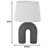 Επιτραπέζιο Φωτιστικό Archo Inart ε27 Κεραμικό σε Μαύρο-Μπεζ Απόχρωση Φ30x45εκ