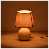 Επιτραπέζιο Φωτιστικό Melanie Inart ε14 Κεραμικό σε Μπεζ Απόχρωση Φ22x30εκ