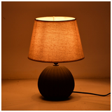 Επιτραπέζιο Φωτιστικό Melanie Inart ε14 Κεραμικό σε Μαύρο- Μπεζ Απόχρωση Φ22x30εκ