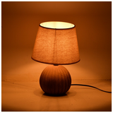 Επιτραπέζιο Φωτιστικό Melanie Inart ε14 Κεραμικό σε Γκρι Antique- Μπεζ Απόχρωση Φ22x30εκ