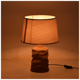 Επιτραπέζιο Φωτιστικό Wabbi Inart ε27 Κεραμικό σε Γκρι Antique -Μπεζ Απόχρωση Φ28x41εκ