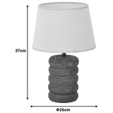 Επιτραπέζιο Φωτιστικό Graike Inart ε27 Κεραμικό σε Μπεζ Απόχρωση Φ26x37εκ