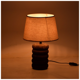 Επιτραπέζιο Φωτιστικό Graike Inart ε27 Κεραμικό σε Γκρι Antique-Μπεζ Απόχρωση Φ26x37εκ