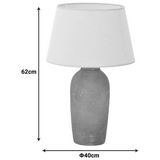 Επιτραπέζιο Φωτιστικό Barout Inart ε27 Κεραμικό σε Μπεζ Απόχρωση Φ40x62εκ