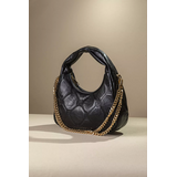 Οβάλ Τσάντα Χειρός και Ώμου με Αφαιρούμενη Αλυσίδα