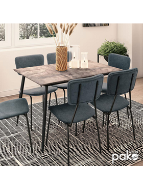 Τραπέζι Shazam Pakoworld mdf Επεκτεινόμενο Χρώμα Γκρι Cement 120-160x80x76εκ