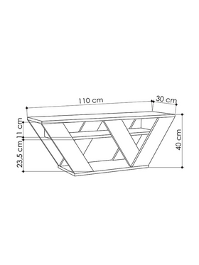 Έπιπλο Τηλεόρασης Pipralla Pakoworld Λευκό 110x30x40εκ