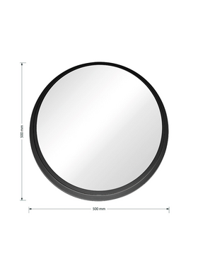 Καθρέπτης Round 3 Pakoworld Μαύρο 50x8x50εκ