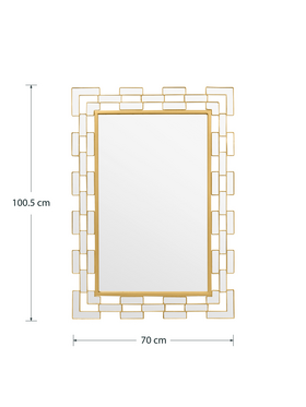 Καθρέπτης Monka Pakoworld Χρυσό 72x3x102εκ