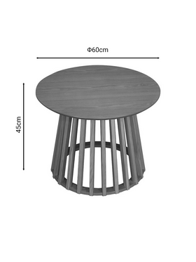 Τραπέζι Σαλονιού Domonic Pakoworld Φυσικό Φ60x45εκ